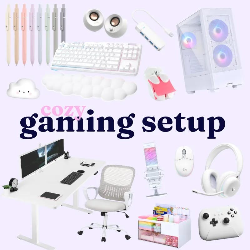 White Gaming Setup